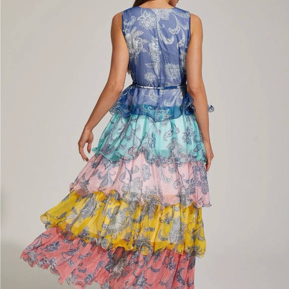 Designer-Style Layered Ruffled Women's Dress - Picture 6 of 12